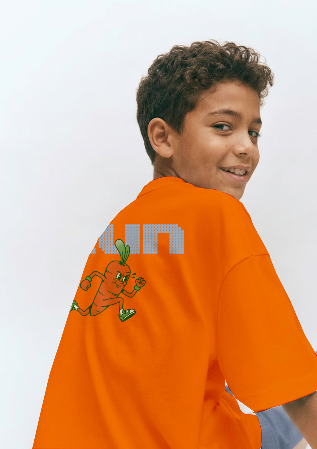 Playera estampada zanahoria naranja