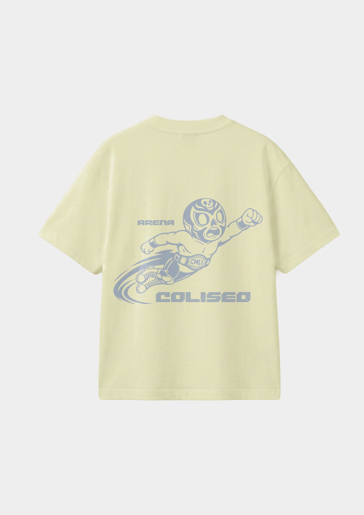 Playera estampada lucha libre crema